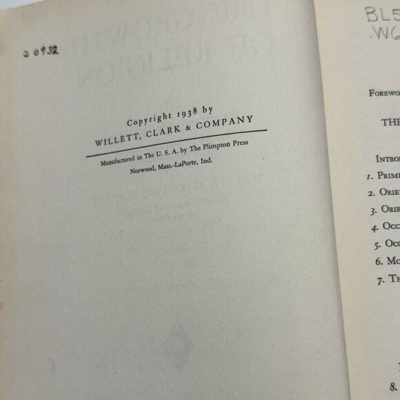 The Growth of Religion Vintage Hardback 1938 Willett, Clark, & Co Library Book - Picture 15 of 16